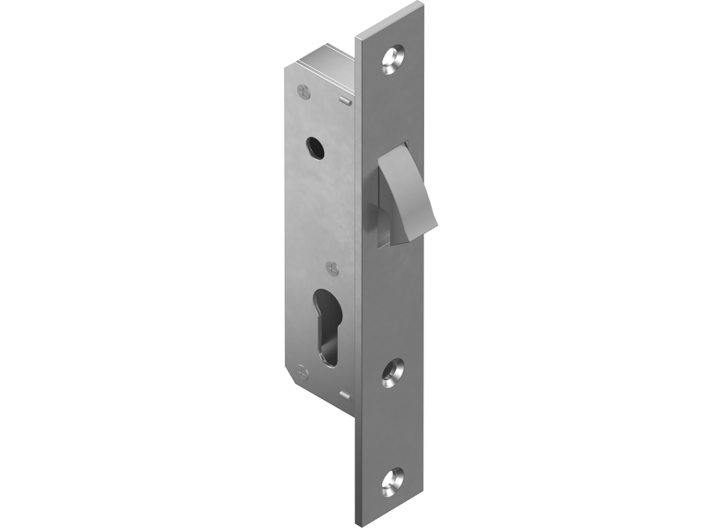 KALESB-1K — ichki o‘rnatiladigan qulflovchi, buklanadigan rigel bilan, vertushka bilan to‘liq (kalitsiz)